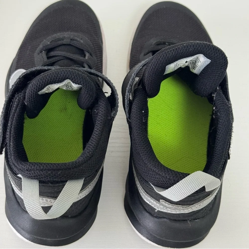 Kids Nike Black and Silver Athletic Shoes, Size 2Y